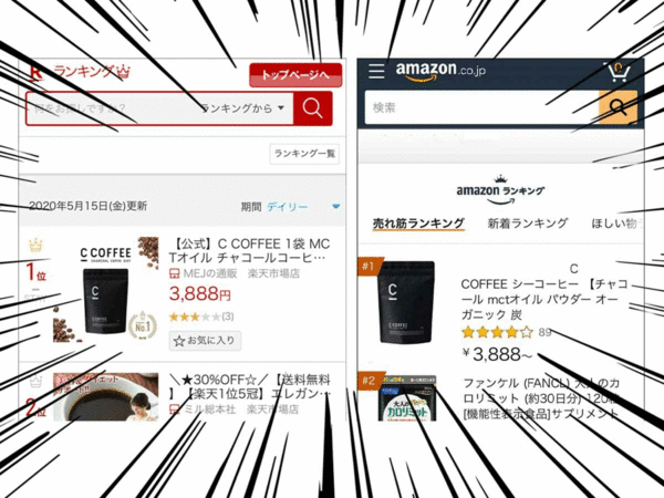 CCOFFEE 楽天 Amazon ランキング1位