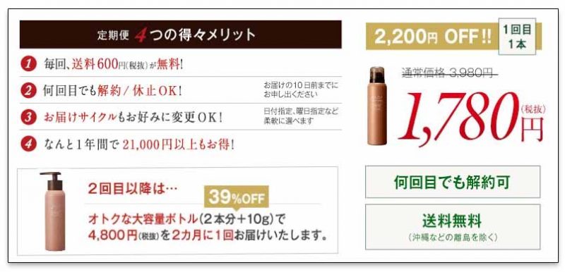 肌ナチュールホット　価格