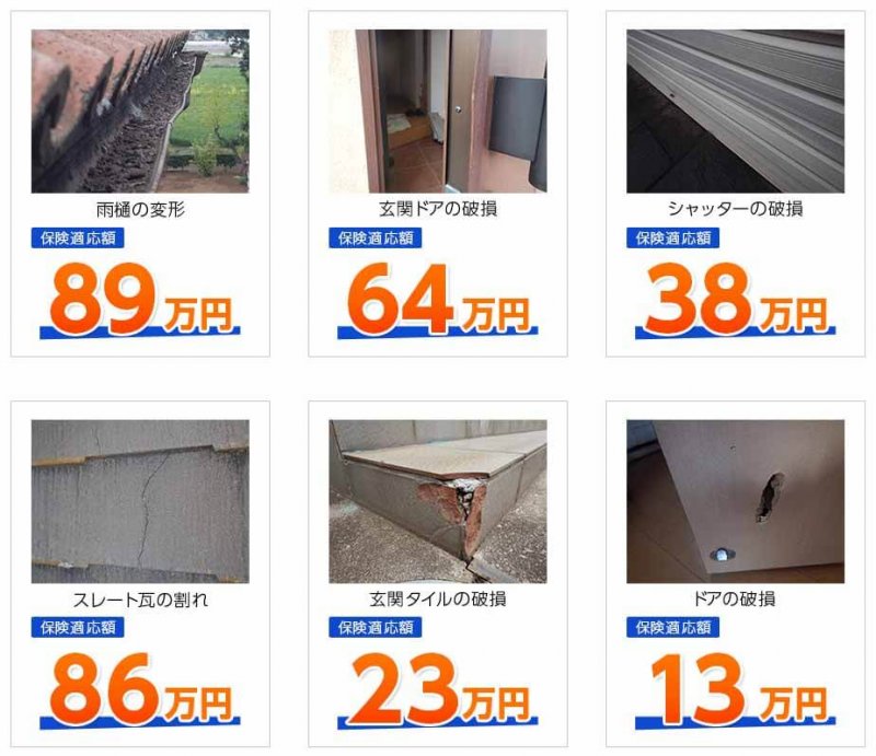 火災保険の教科書 破損箇所と給付金