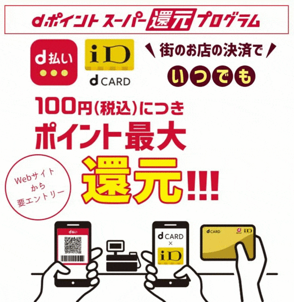 dカードGOLD　スーパー還元