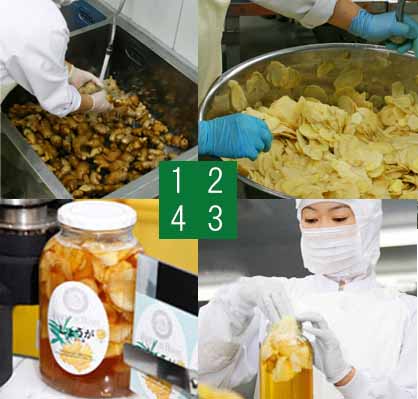 しょうがはちみつ漬 すべて手作業